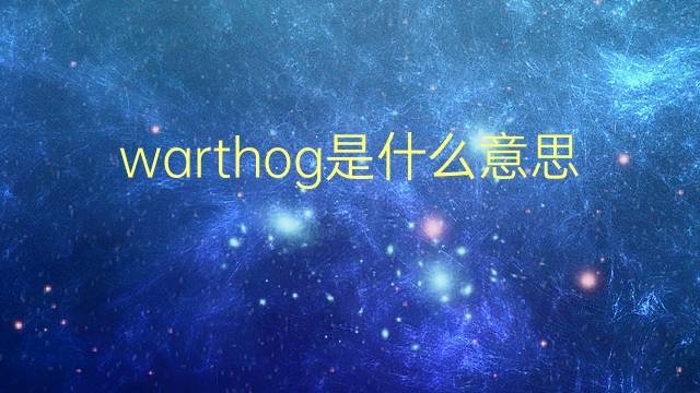 warthog是什么意思 warthog的翻译、读音、例句、中文解释