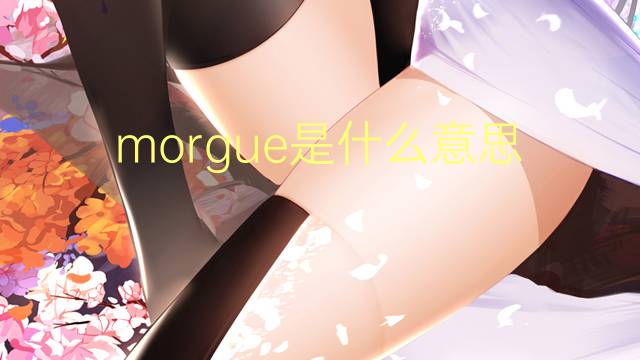 morgue是什么意思 morgue的翻译、读音、例句、中文解释