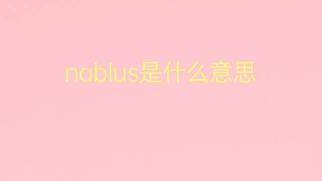 nablus是什么意思 nablus的翻译、读音、例句、中文解释