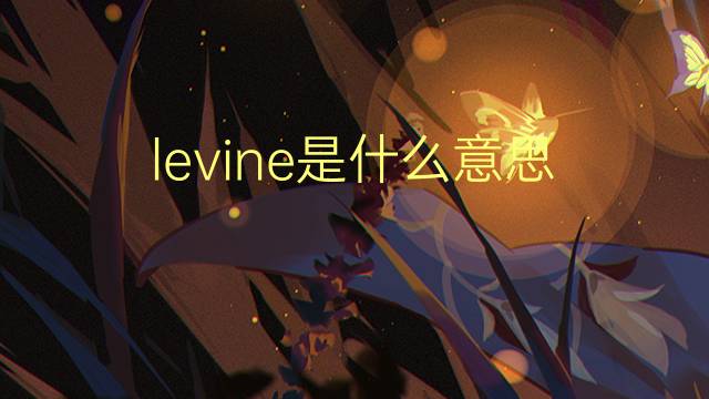 levine是什么意思 levine的翻译、读音、例句、中文解释