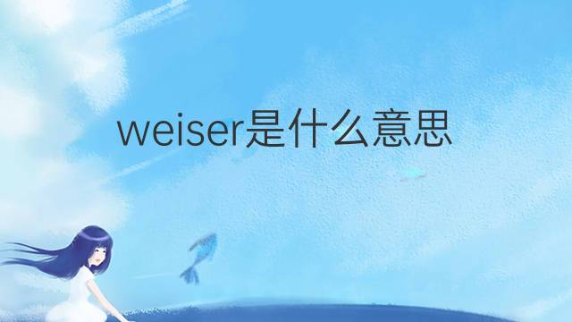 weiser是什么意思 weiser的翻译、读音、例句、中文解释