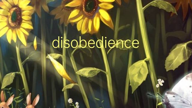 disobedience是什么意思 disobedience的翻译、读音、例句、中文解释