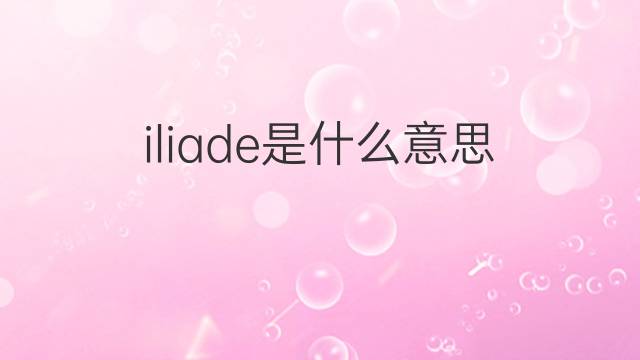 iliade是什么意思 iliade的翻译、读音、例句、中文解释