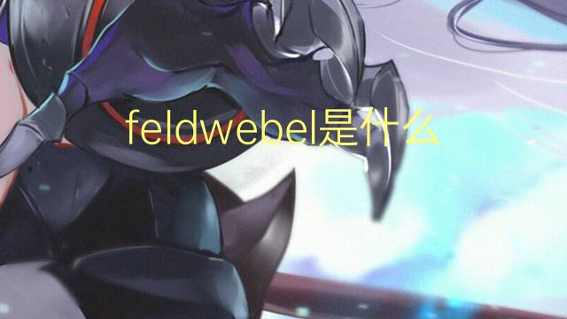 feldwebel是什么意思 feldwebel的翻译、读音、例句、中文解释