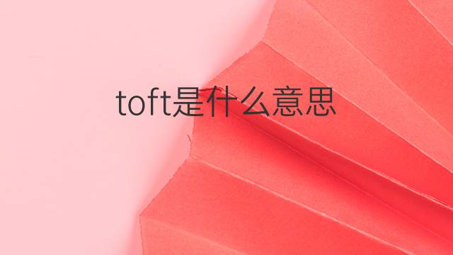 toft是什么意思 英文名toft的翻译、发音、来源