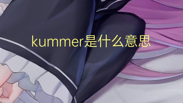 kummer是什么意思 kummer的翻译、读音、例句、中文解释