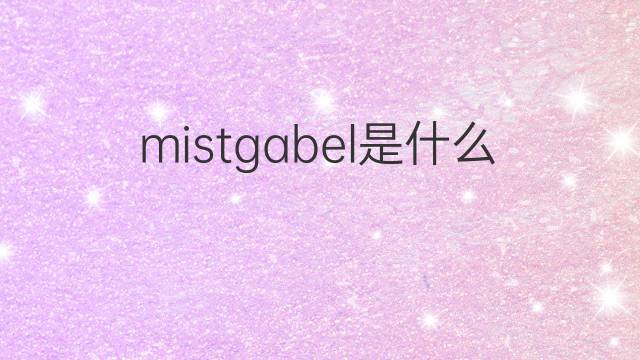 mistgabel是什么意思 mistgabel的翻译、读音、例句、中文解释