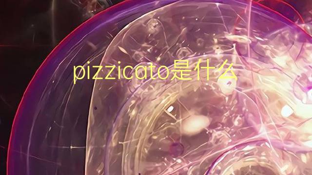 pizzicato是什么意思 pizzicato的翻译、读音、例句、中文解释