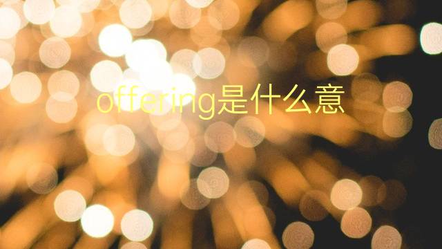 offering是什么意思 offering的翻译、读音、例句、中文解释