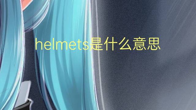 helmets是什么意思 helmets的翻译、读音、例句、中文解释