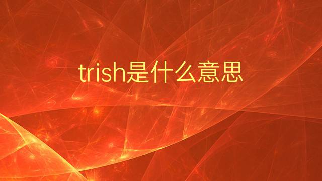 trish是什么意思 trish的翻译、读音、例句、中文解释