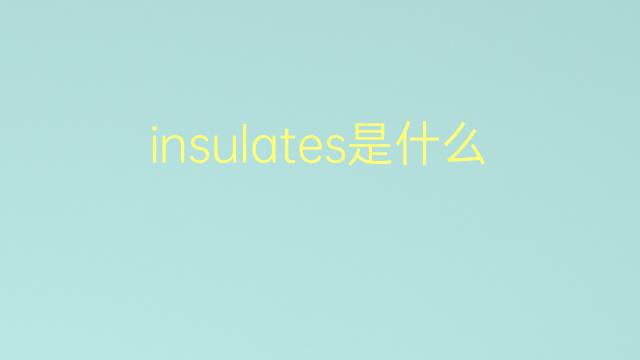 insulates是什么意思 insulates的翻译、读音、例句、中文解释