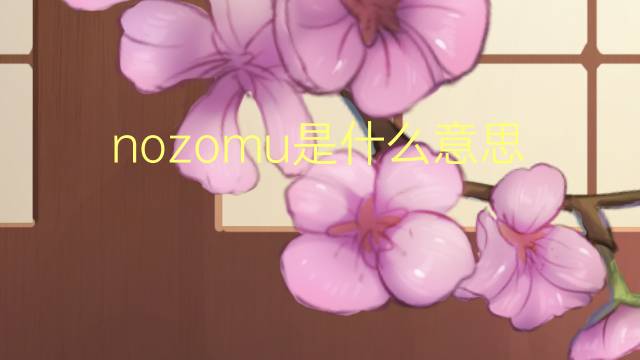 nozomu是什么意思 nozomu的翻译、读音、例句、中文解释