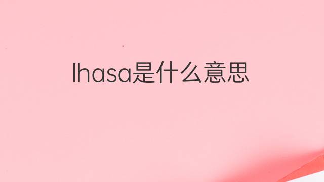 lhasa是什么意思 lhasa的翻译、读音、例句、中文解释