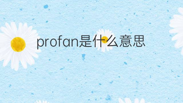 profan是什么意思 profan的翻译、读音、例句、中文解释