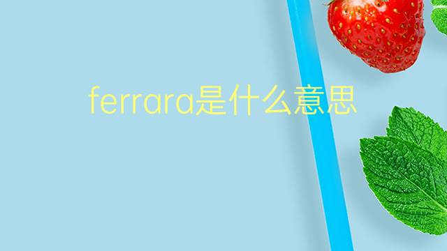 ferrara是什么意思 ferrara的翻译、读音、例句、中文解释