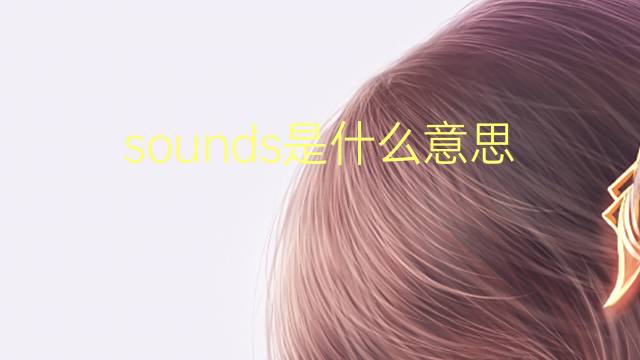 sounds是什么意思 sounds的翻译、读音、例句、中文解释