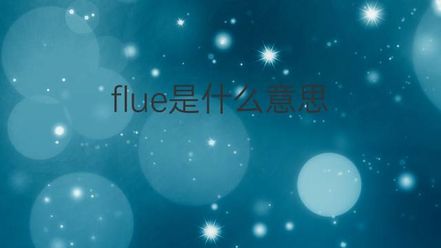 flue是什么意思 flue的翻译、读音、例句、中文解释