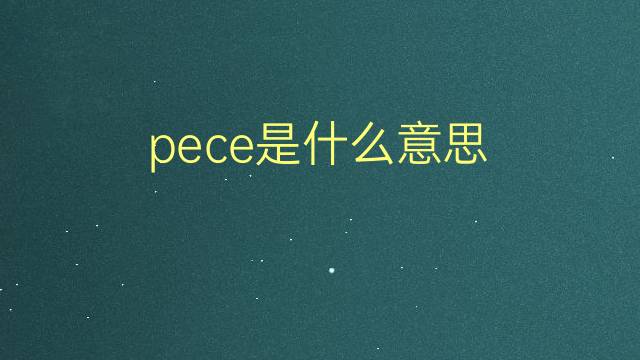 pece是什么意思 pece的翻译、读音、例句、中文解释