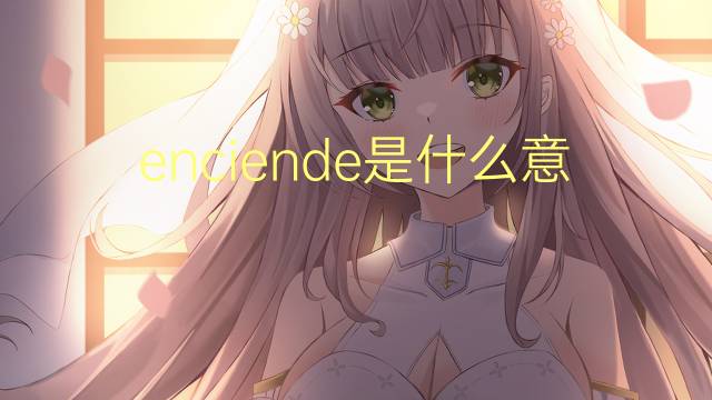 enciende是什么意思 enciende的翻译、读音、例句、中文解释