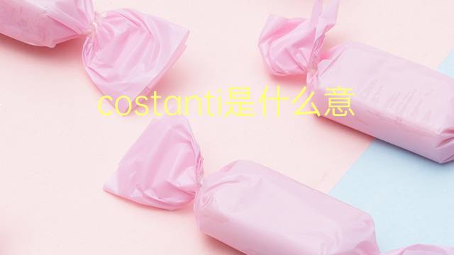 costanti是什么意思 costanti的翻译、读音、例句、中文解释