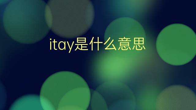 itay是什么意思 itay的翻译、读音、例句、中文解释