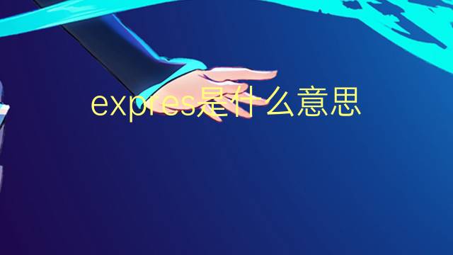 expres是什么意思 expres的翻译、读音、例句、中文解释