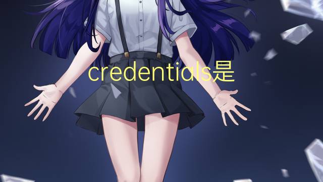 credentials是什么意思 credentials的翻译、读音、例句、中文解释