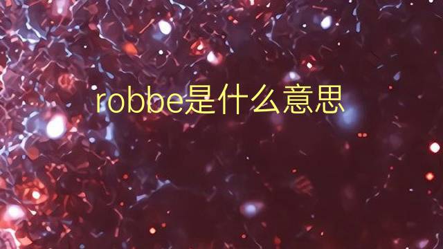 robbe是什么意思 robbe的翻译、读音、例句、中文解释