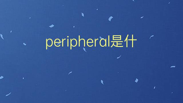 peripheral是什么意思 peripheral的翻译、读音、例句、中文解释