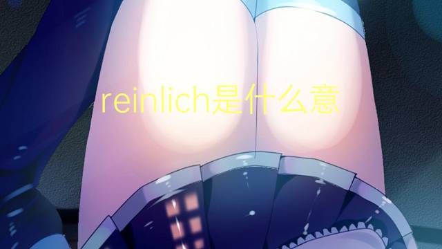 reinlich是什么意思 reinlich的翻译、读音、例句、中文解释