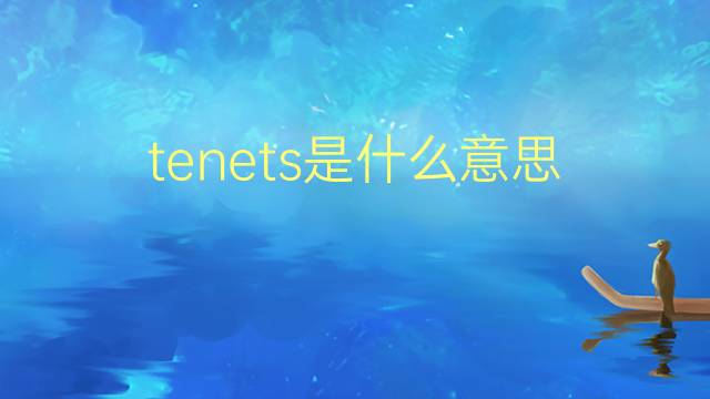 tenets是什么意思 tenets的翻译、读音、例句、中文解释