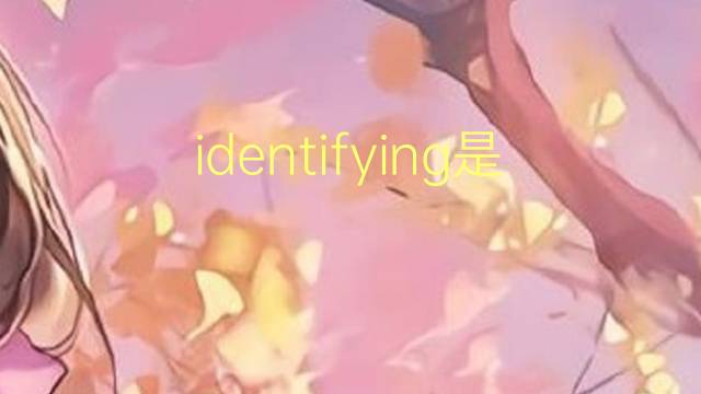 identifying是什么意思 identifying的翻译、读音、例句、中文解释