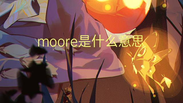 moore是什么意思 moore的翻译、读音、例句、中文解释