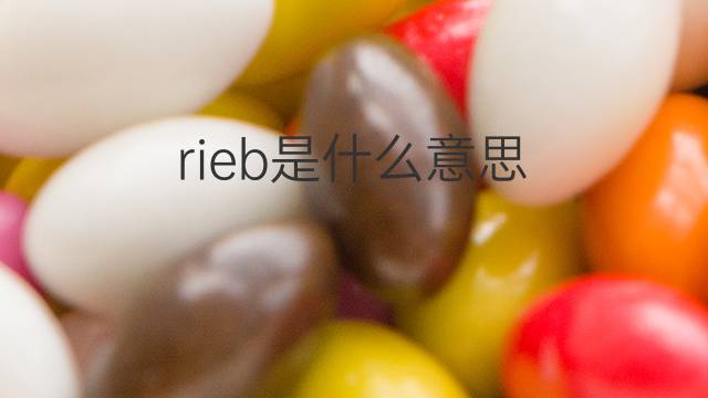 rieb是什么意思 rieb的翻译、读音、例句、中文解释