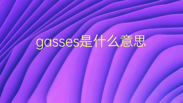 gasses是什么意思 gasses的翻译、读音、例句、中文解释