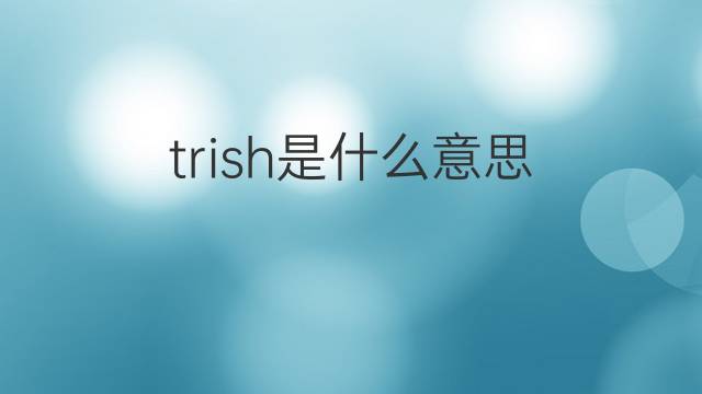 trish是什么意思 trish的翻译、读音、例句、中文解释