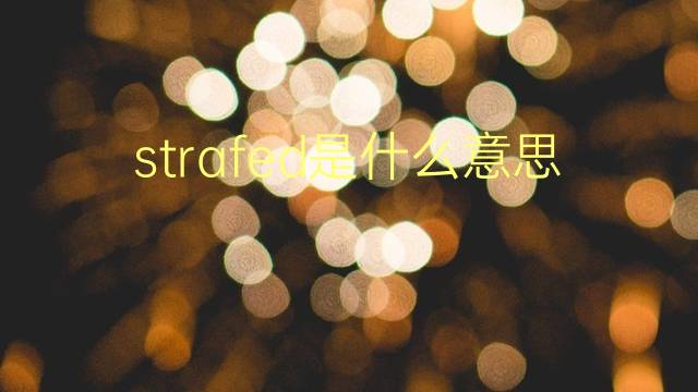 strafed是什么意思 strafed的翻译、读音、例句、中文解释