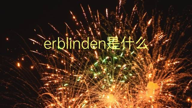 erblinden是什么意思 erblinden的翻译、读音、例句、中文解释