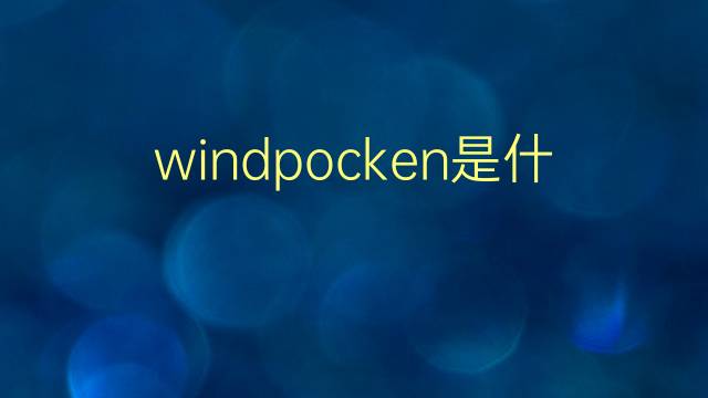 windpocken是什么意思 windpocken的翻译、读音、例句、中文解释