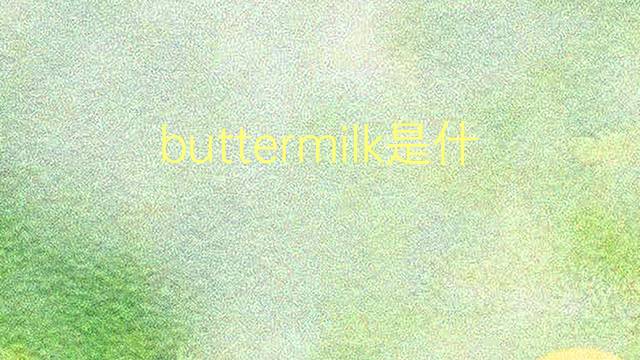 buttermilk是什么意思 buttermilk的翻译、读音、例句、中文解释