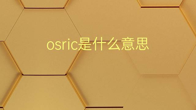 osric是什么意思 英文名osric的翻译、发音、来源