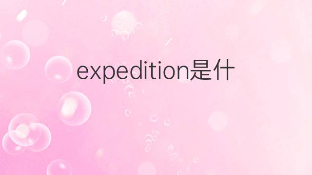 expedition是什么意思 expedition的翻译、读音、例句、中文解释