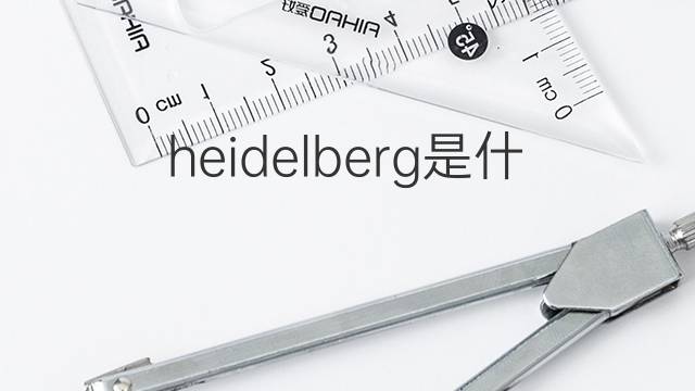 heidelberg是什么意思 heidelberg的翻译、读音、例句、中文解释