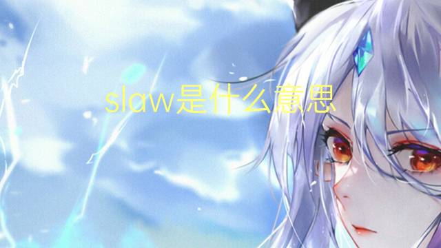 slaw是什么意思 英文名slaw的翻译、发音、来源