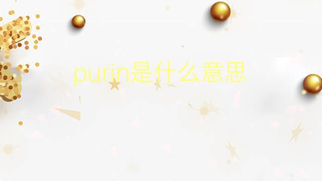 purin是什么意思 purin的翻译、读音、例句、中文解释