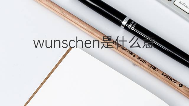 wunschen是什么意思 wunschen的翻译、读音、例句、中文解释