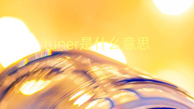 tuner是什么意思 tuner的翻译、读音、例句、中文解释