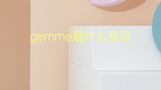 gemme是什么意思 gemme的翻译、读音、例句、中文解释