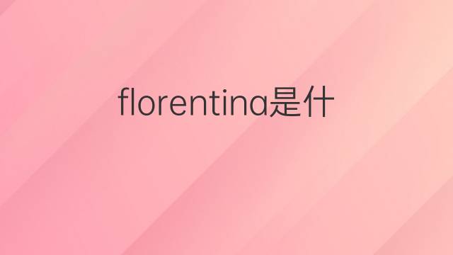 florentina是什么意思 英文名florentina的翻译、发音、来源